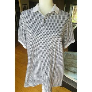 Selected Homme Organic Cotton Polo Shirt Mens XXL Black And White Short Sleeve